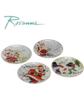 Rosanna Jolly Holiday Set of 4 Dessert Plates